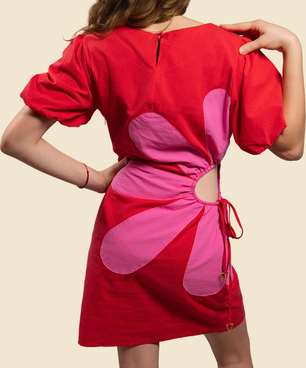 Hana Flower Mini Dress