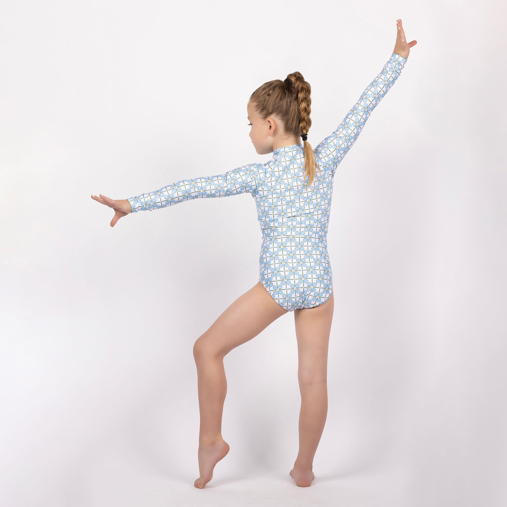 Girls Miami Long Sleeve Onepiece in Butterfly Bloom