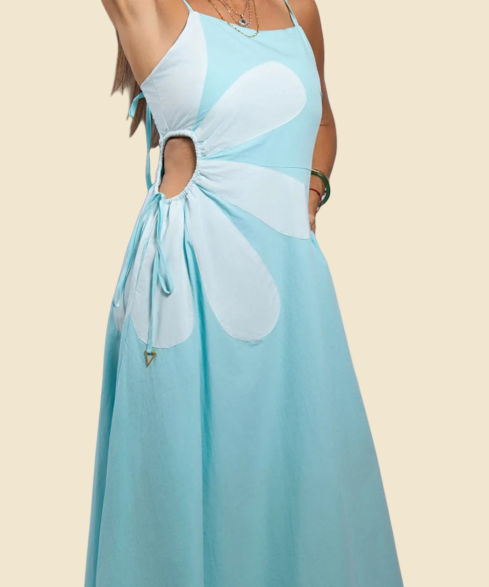 Hana Flower Long Dress