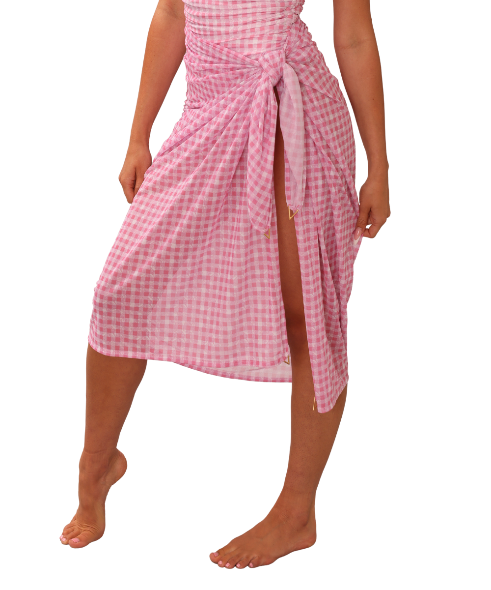 Superb Sarong Pink Gingham