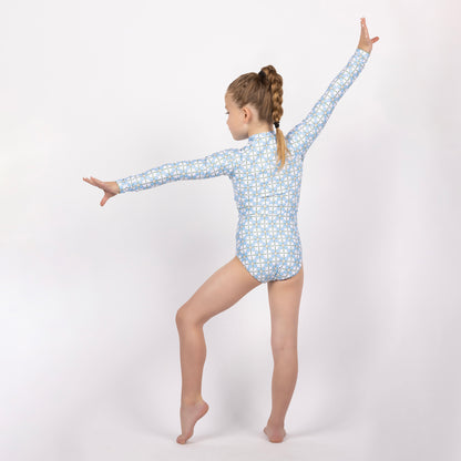 Girls Miami Long Sleeve Onepiece in Butterfly Bloom