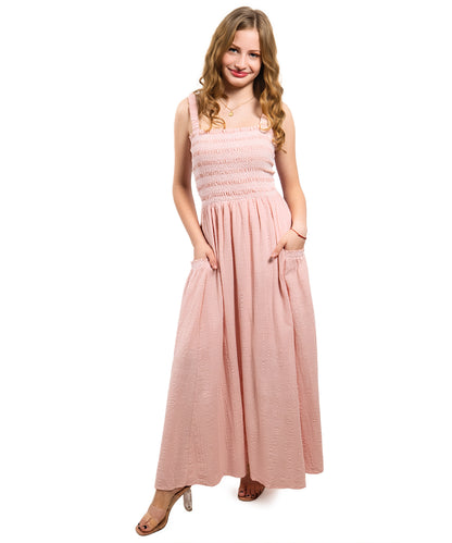 Naples Smocked Blush Dress