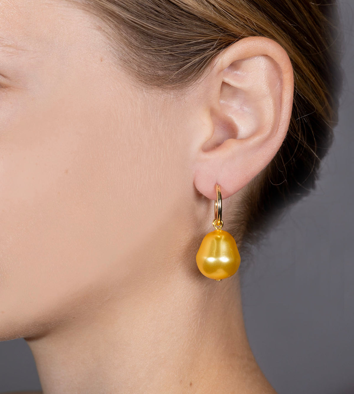 South Sea Golden Pearl Drop Earrings